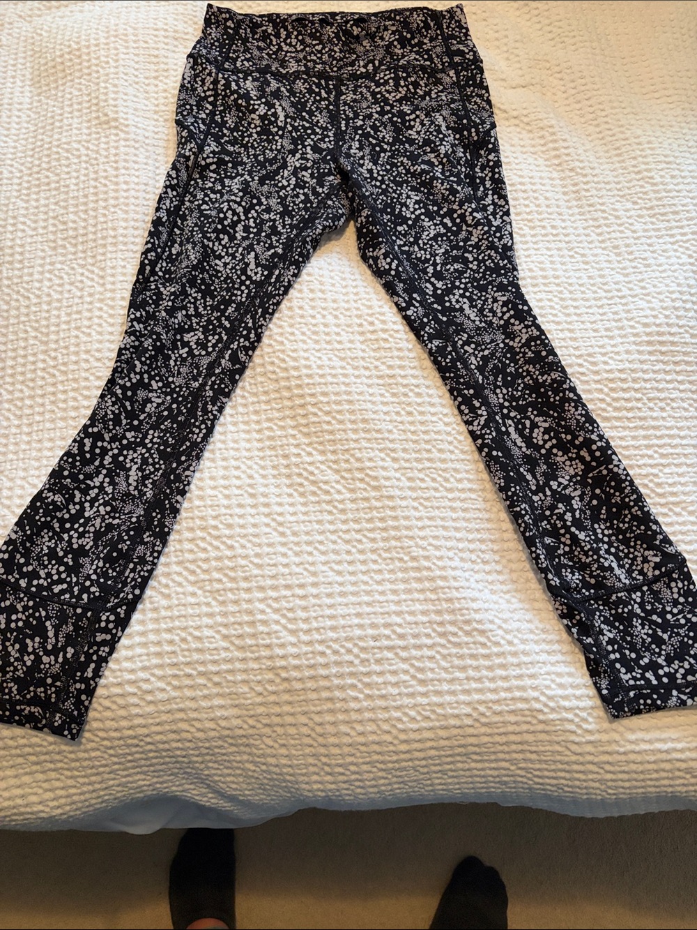lululemon athletica Black and White Speckle Leggings